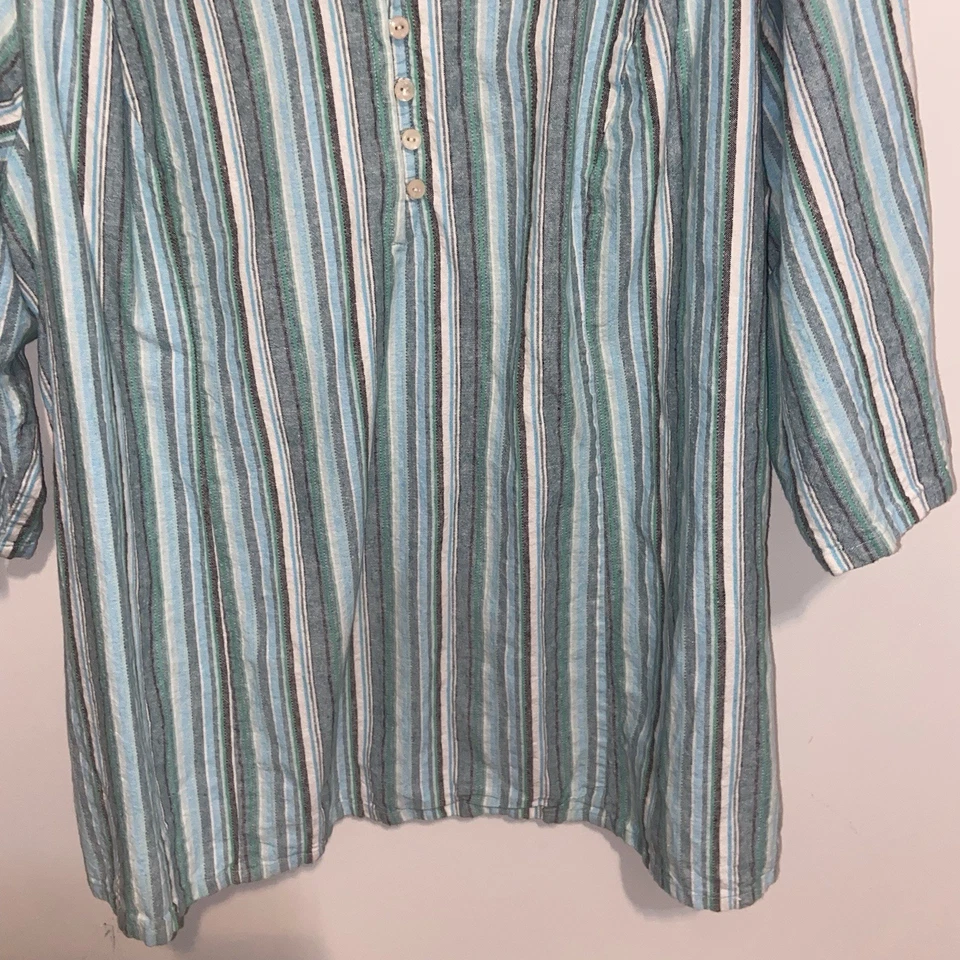 Blusa túnica Roamans Top Mujer Talla Grande 32 W Playa Costera Lagenlook Foto 4 de 4