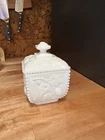 Vintage Westmoreland Milk Glass Footed Covered Candy Dish,Vintage Milk Glass