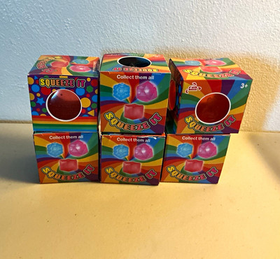 Fun Maker Tactile Squeeze Balls Lot of 6, Multicolor, Ages 3-4Y