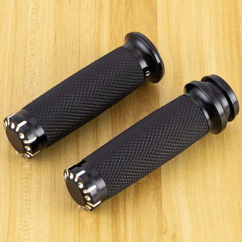 Black 1" Electronic Throttle Handle Bar Hand Grips For Harley Touring Road Glide - Bild 5 von 20
