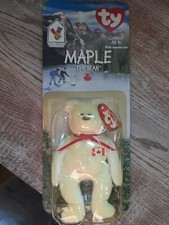 Maple The Bear-1996 McDonald's Ty Beanie Baby With Rare Errors 1993 OakBrook