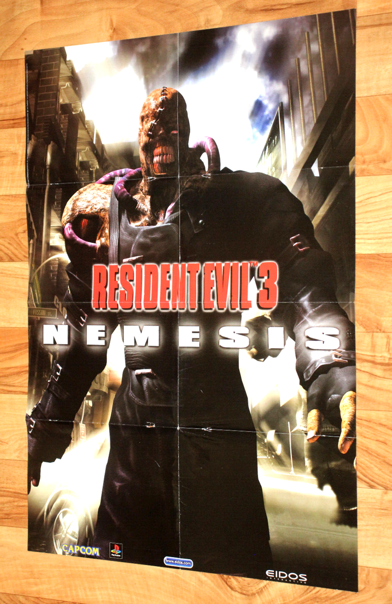 レア　Resident Evil 3 Nemesis カレンダー 2001年版 1999 Capcom Resident Evil 3 Nemesis Very Rare double sided Poster