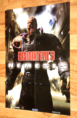 1999 Capcom Resident Evil 3 Nemesis Very Rare double sided Poster
