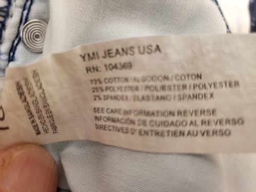 YMI Womens Ultra High Waisted Distressed Curvy Fit Denim Short Plus Size 18 NWT! - Picture 8 of 8