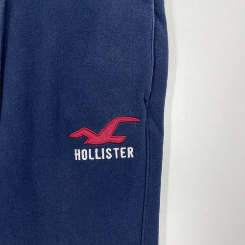 Hollister Sweatpants Men's Size L Navy Blue Tapered Drawstring Logo Vtg Y2K - Picture 4 of 9