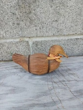 Vintage Duck Folk Art Whisk Broom Wooden Handcrafted In The Philippines 