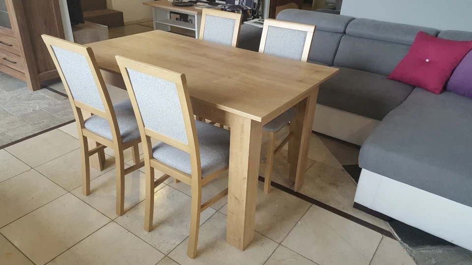 Amazing modern wooden dining table in wood colour, oak burlington ONLY TABLE - Image 3 of 4