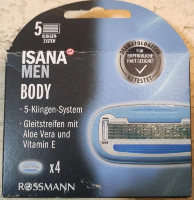 PERSONNA - sensitive - rasierklingen für isana men body - 5 klingen system - 10 stück