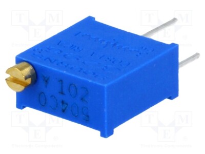 1 Stück, Potentiometer: für den Einbau 3296Y-1-102LF /E2DE