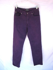 Gianni Versace V2 purple jeans pants VTG I980s Italy 32 x 33 actual Medusa tabs