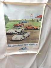 Vintage Corvette Funfest 1997 Poster Mid America Designs 