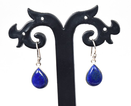 925 Solid Sterling Silver Green Onyx,Garnet Multi Stone Hook Earring Ji760 - Picture 20 of 81