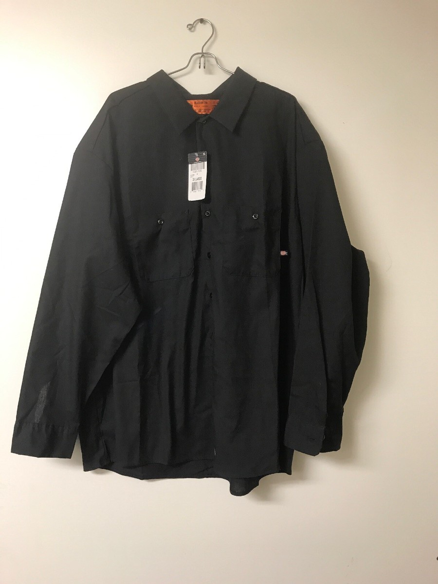 Dickies Men's Long Sleeve Industrial Work Shirt, Desert Sand, 4XL - 65% Polyester/35% Cotton Poplin - View #4