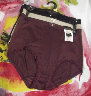 3 NEW PRIMA VALENTINA 8085 CL MF TUMMY PANEL LACE LEGS COTTON BRIEF PANTIES M