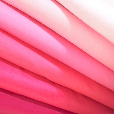 ROBERT KAUFMAN "KONA COTTON SOLID" Pink tones by the 1/2 yard