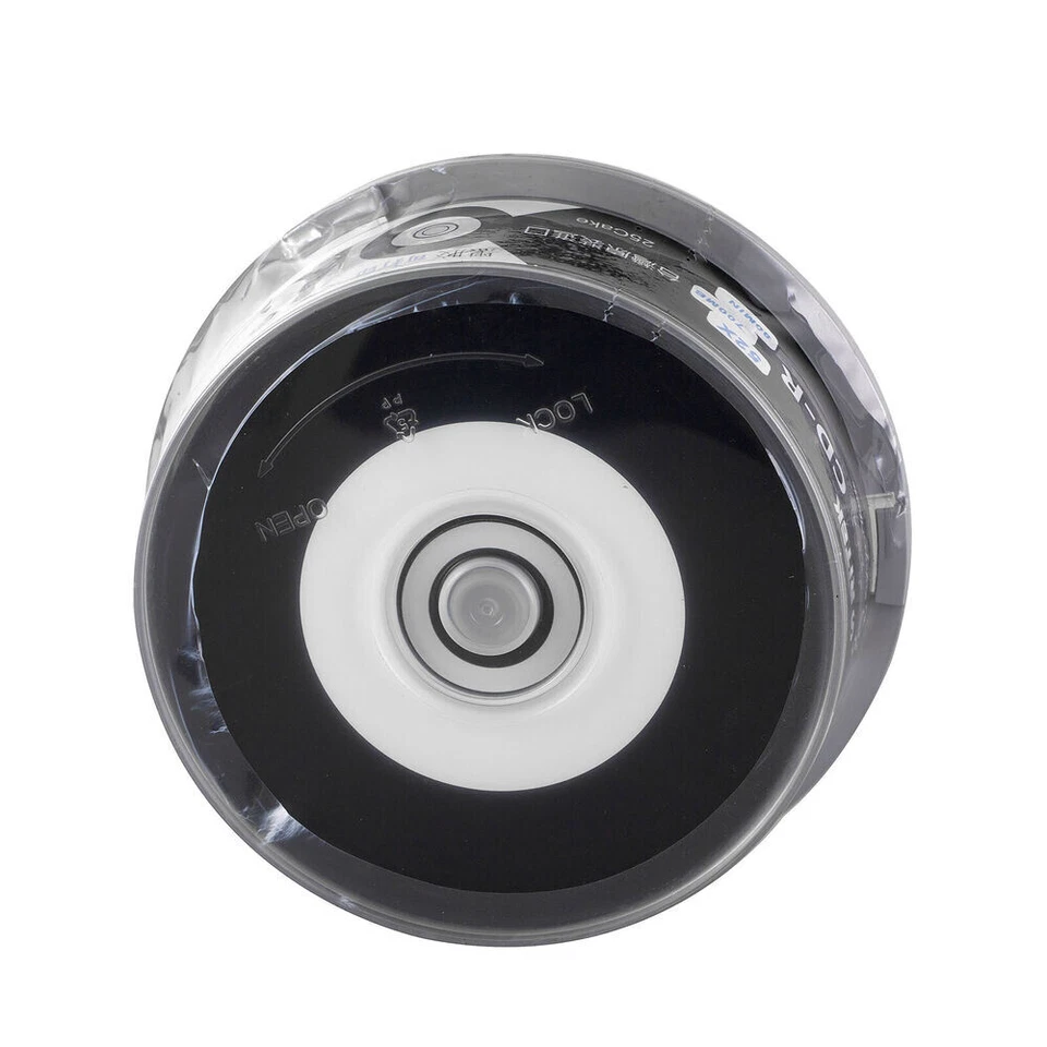 25pcs 700MB 80min 52X 65mm Circle Printable  CD-R Blank Discs Vinyl Black Record - Image 4 of 4