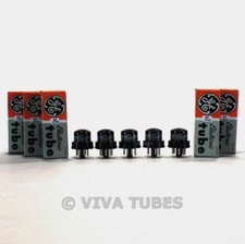 True NOS NIB Date Matched Quintet 5 GE USA 6H6 Metal Vacuum Tubes