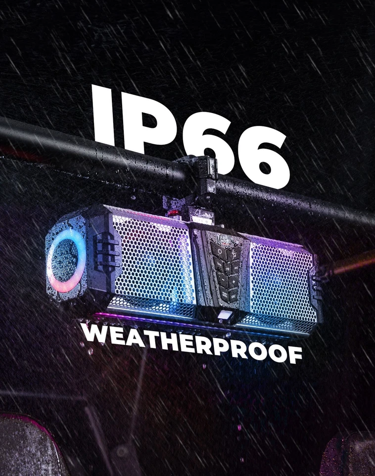 KEMIMOTO Midnight SL40B 16'' RGB UTV Sound Bar 300W Peak Power w/ Battery IP66 - Image 2 of 4