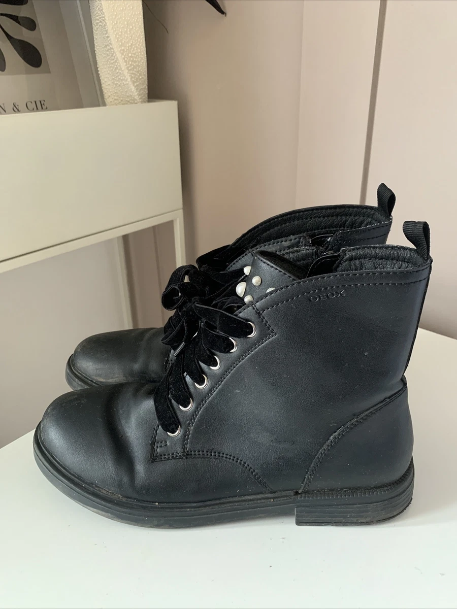 GEOX Black Boots Size UK 6 EU 39 eBay