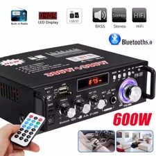 600W HiFi Verstärker Bluetooth 5.0 Mini Stereo Audio Amplifier Receiver FM Radio