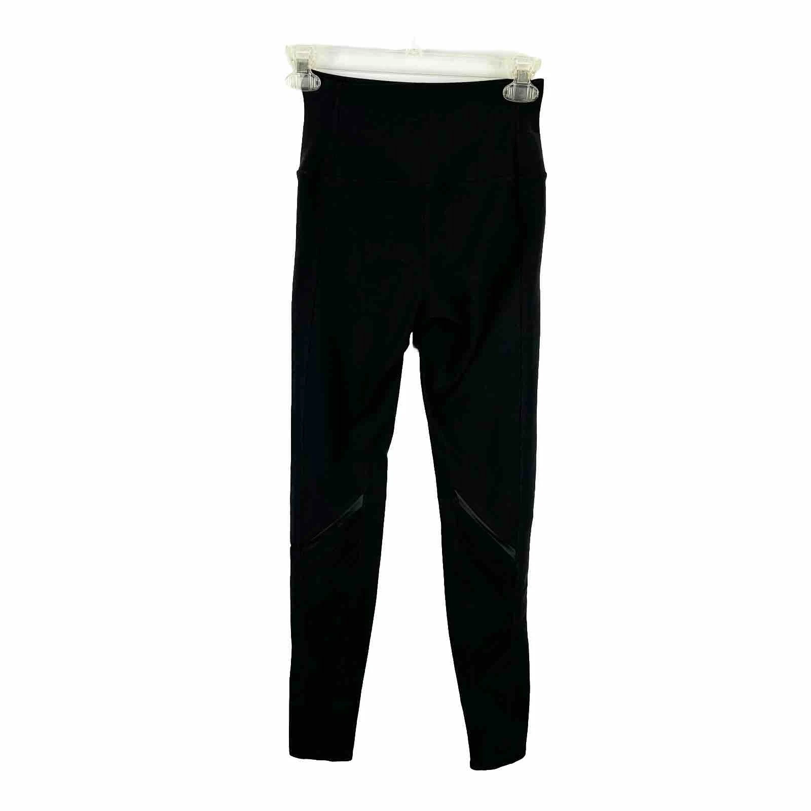 alo-yoga high rise sheer mesh legs pin tuck leggings