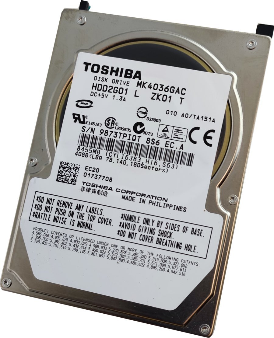 Toshiba MK4036GAC HDD2G01 40GB NEU | eBay