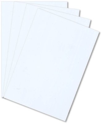 White Styrene Plastic Sheet - 0.060'' Thick - 12'' x 48'' - High Impact Polystyrene