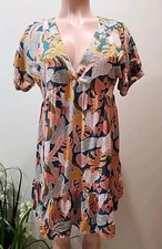 Nwt Cupshe  Women Multicolor Tropical Leaves   Cover Up XL