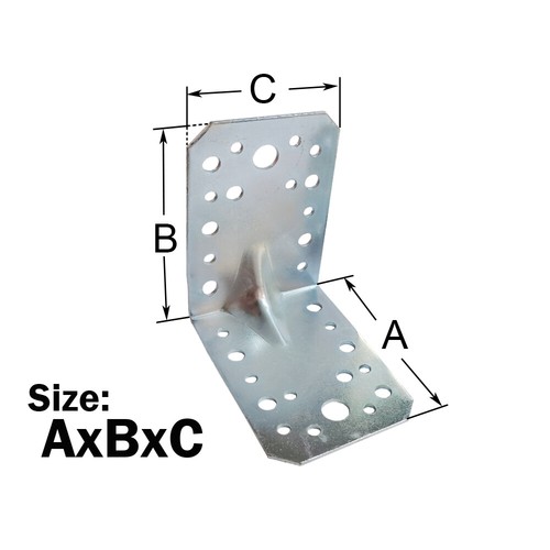 Angle Bracket L Corner Brace Shelf Timber Joint Support Connector Zinc Plated AU - Picture 20 of 21