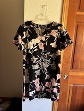 Nicole Miller Original Sz. M  Linen Blend Floral Dress Business Casual Party
