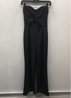 The Vanity Room Women's Black Strapless Twist Front Cutout Wide Leg Jumpsuit S — photo 1
