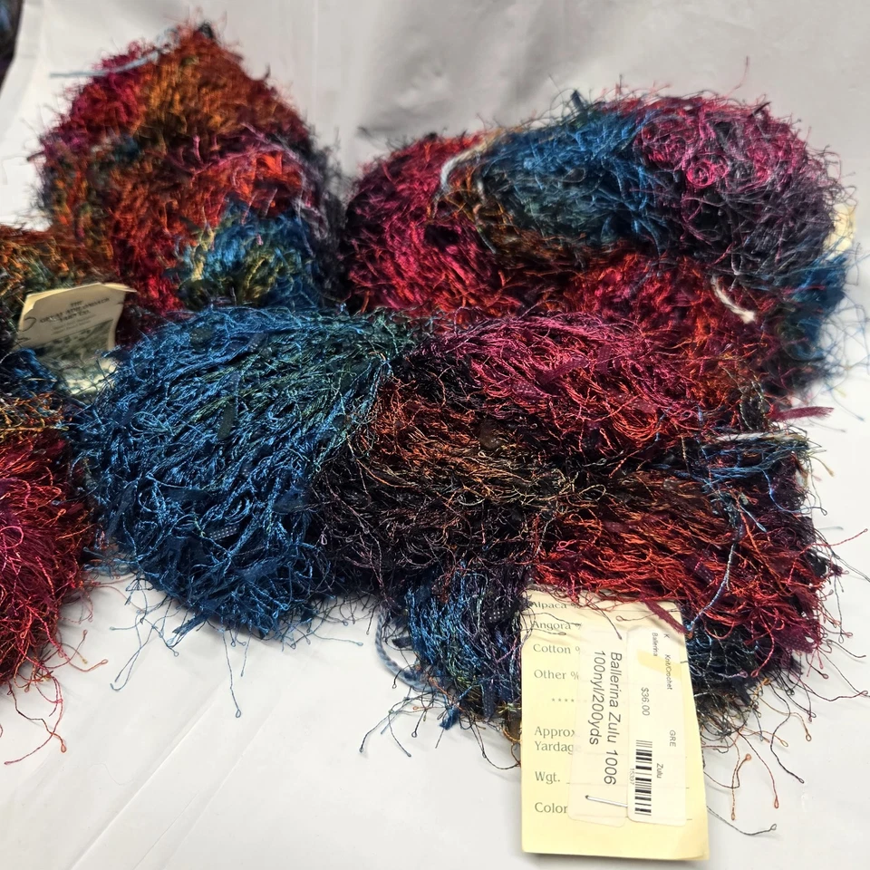 The Great Adirondack Yarn 100% Nylon - Ballerina Zulu - 4 Skein Bundle Lot - Image 2 of 4