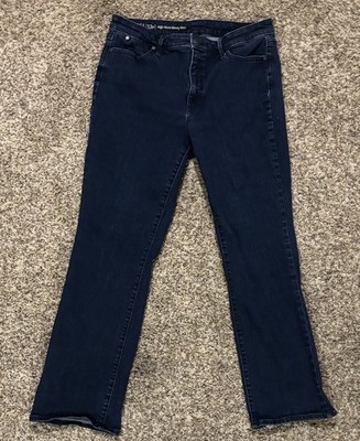 Talbots Flawless High Waist Barely Boot Blue Denim Jeans Dark Wash Women s 12P