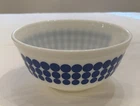 Vintage 60’s Pyrex Blue Polka Dot Milk Glass Mixing Bowl 2.5 Quart 403 MCM Retro