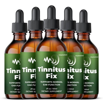 Tinnitus Fix Drops, Ear Health, TinnitusFix Natural Liquid Supplement (5 pack)