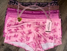 Juicy Couture ~ Women's Boyshort Underwear Panties Polyester Blend 5-Pair ~ XL