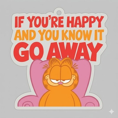 Garfield Funny Decal Sticker Phone Laptop  