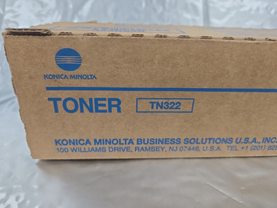 Genuine Konica Minolta TN-322 TN322K A33K030 BLACK TONER CARTRIDGE TN322 NEW