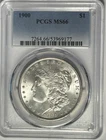 1900 MORGAN DOLLAR PCGS MS 66