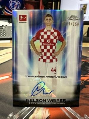 2023-24 Topps Chrome Bundesliga Nelson Weiper Ultrabeam Auto Variation 109/150