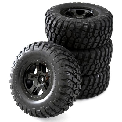 Traxxas Slash BFG Mud Terrain Tires/Black SCT Wheels 12mm Hex 2WD Front/Rear Set