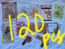 Assorted Lot of Metal Cutting Dies For Card Making Scrapbooking 120 Loose Pieces