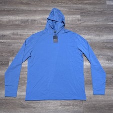 Peter Millar Crown Crafted Men's Medium Blue Excursionist Flex Hoodie Sweater M