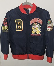 Kids Super Mario Bombet Jacket Nintendo Bowser Sz 10-12