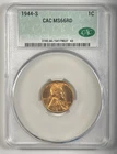1944-S Lincoln Wheat Cent CACG MS-66 RD