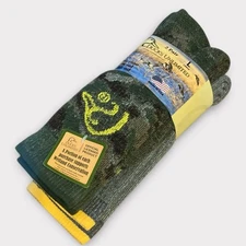 DUCKS UNLIMITED Unisex Merino Wool Blend Socks 2 Pak Various Color Sz 10-13 