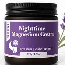 Magnesium Lotion for Sleep & Calm, Topical Magnesium Cream for Relaxation, Night