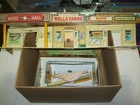 Vintage  1950/60'S   Lot  Of  Marx  Tin Litho  Buildings / Houses