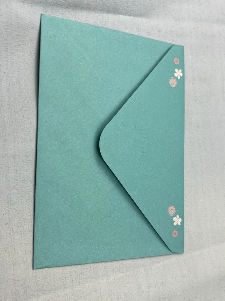 Papyrus Blank Note Cards Glitter Crown & Flowers w/Envelopes Set of 6 NWOB - Image 4 of 4