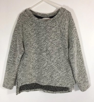 Old Navy Black White Pullover Knit Sweater Sz S 6/7 Christmas